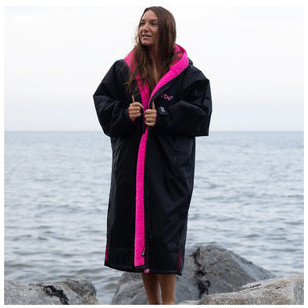 Dryrobe Avance Manches Longues Robe De Changement V3 DR104V3 - Black / Rose